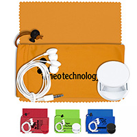 Mobile Tech Auto Accessory Kit in Microfiber Cinch Pouch